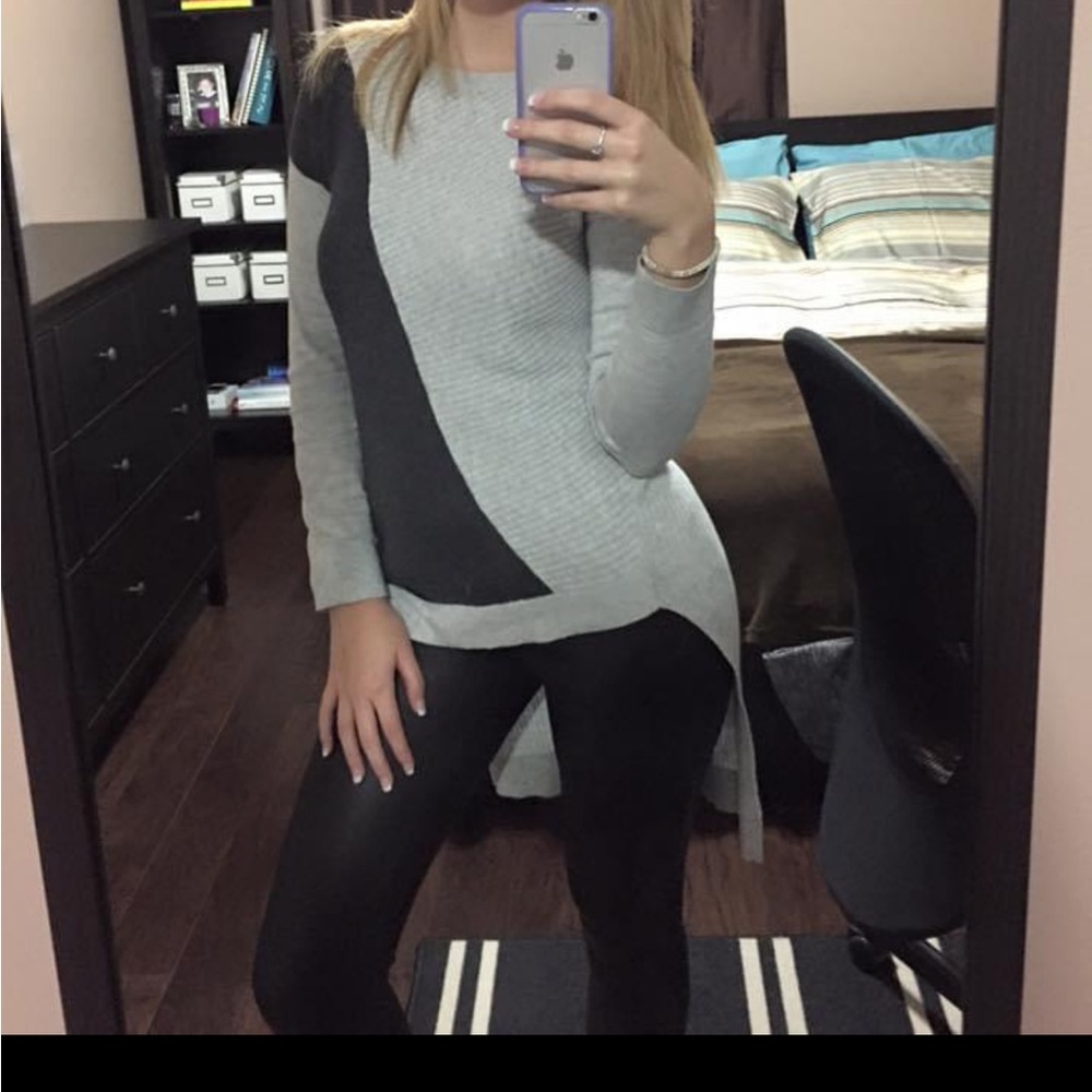 EXPRESS RIBBED LONG TUNIC SWEATER